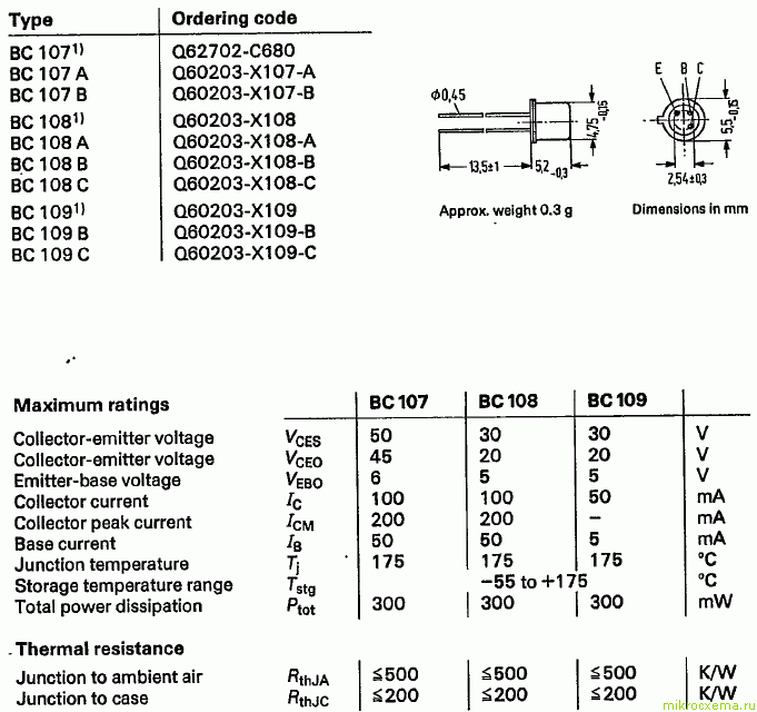 Транзистор BC107