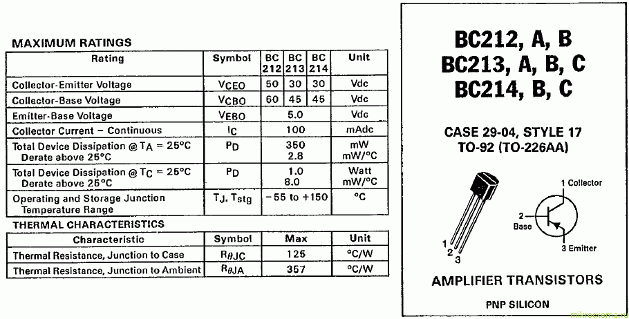 Транзистор BC212