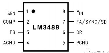 Внешний вид ШИМ контроллера LM3488