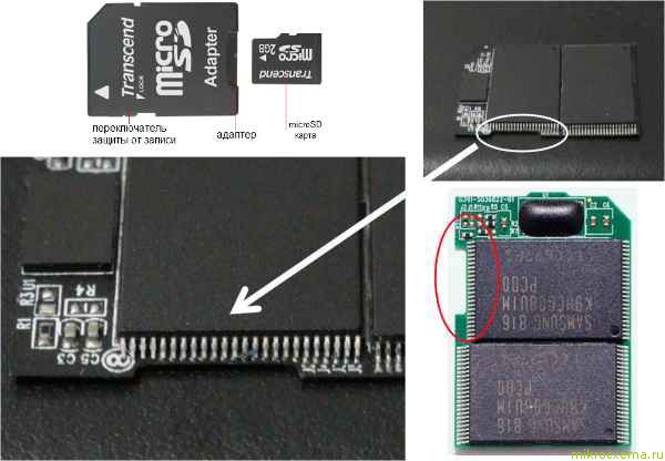 Адаптер microSD-SD функция lock