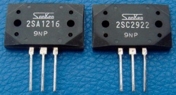 Комплементарные биполярные транзисторы 2SA1216 и 2SC2922