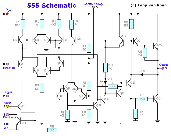 Схема таймера NE555